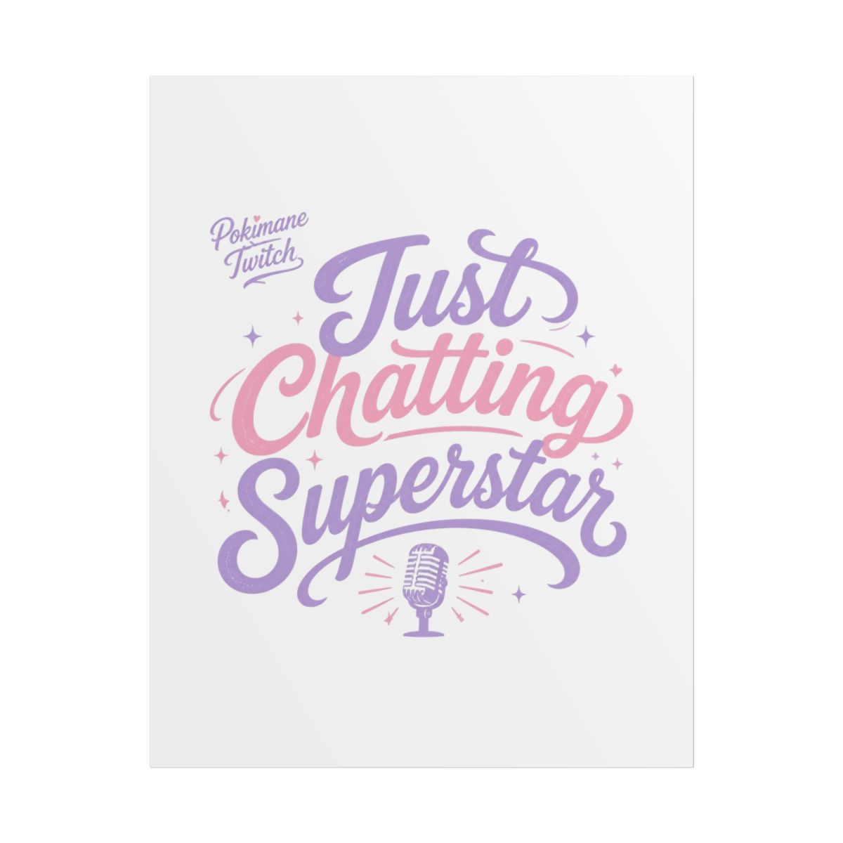 Pokimane "Just Chatting Superstar" Poster - Pokimane official Hats & Caps merch