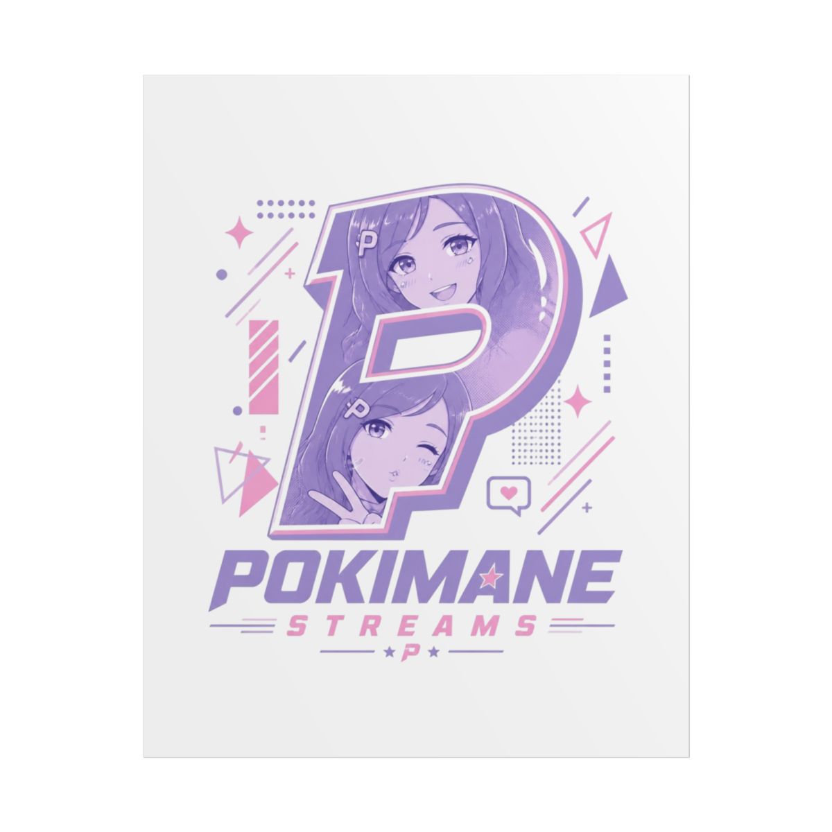 Pokimane " with subtle anime facial expressions as if they" Poster - Pokimane official posters-wall-art merch