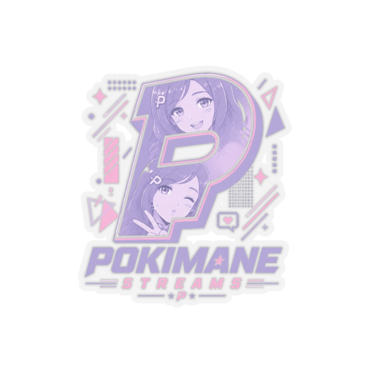 Pokimane " with subtle anime facial expressions as if they" Sticker