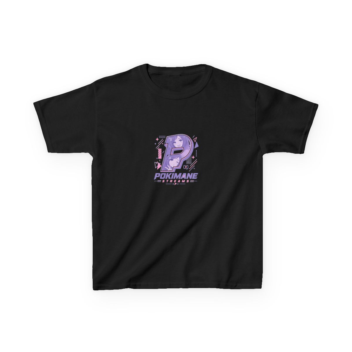 Pokimane " with subtle anime facial expressions as if they" Unisex Kids Tee